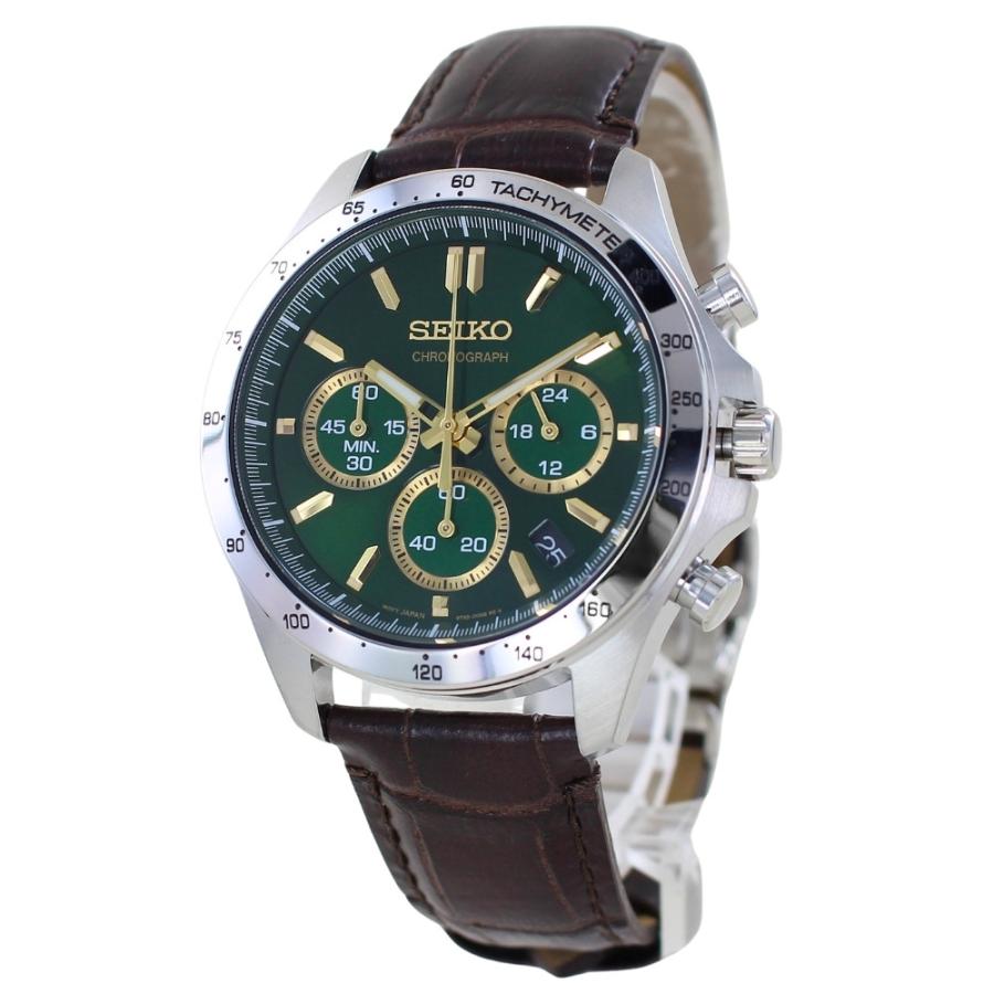 国内正規品 セイコー 腕時計 手表 メンズ 多機能ウォッチ スピリット グリーン ダークブラウン レザー  爆買 成人 卒業 入学 | SEIKO SELECTION | 03