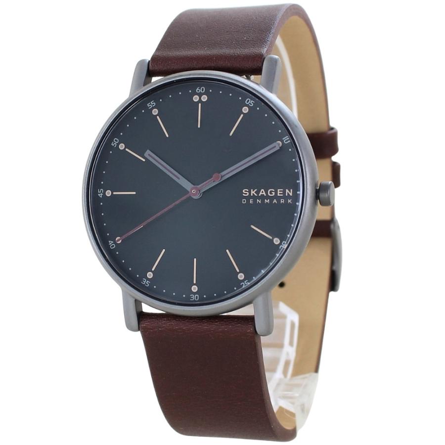 SKAGEN（スカーゲン） 腕時計 メンズ 薄型 チェリーウッドレザー
