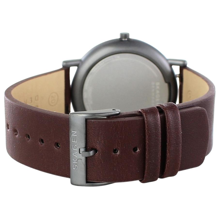 SKAGEN（スカーゲン） 腕時計 メンズ 薄型 チェリーウッドレザー 