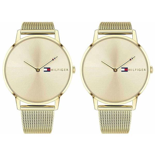 トミーヒルフィガー ペアウォッチ ボーイズペア 同サイズ Alex ゴールド メッシュ ステンレス シンプル 17819721781972 腕時計 誕生日 プレゼント 父の日