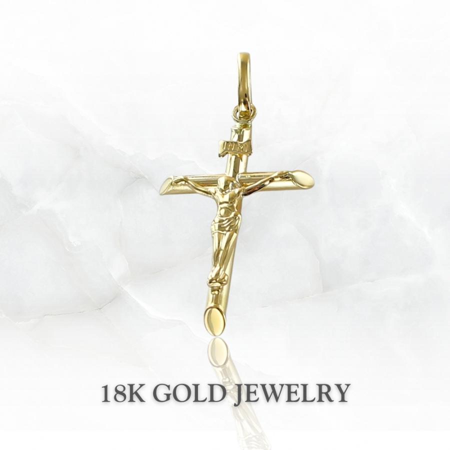 K18 ペンダントトップ ネックレス チャーム クロス 十字架 18金