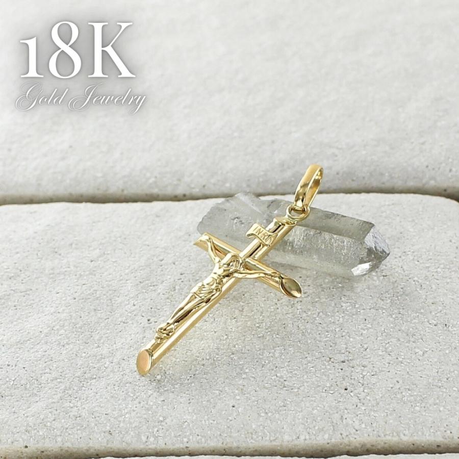 K18 ペンダントトップ ネックレス チャーム クロス 十字架 18金