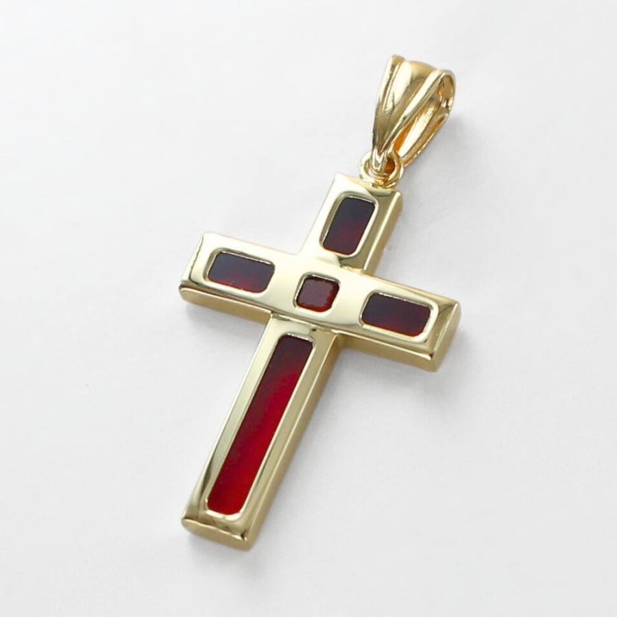K18 クロス チャーム 18金 ネックレストップ ペンダントヘッド 上品