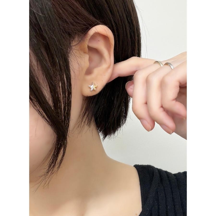 K18 18金 片耳ピアス スターピアス 星 レディース 可愛い 誕生日 記念