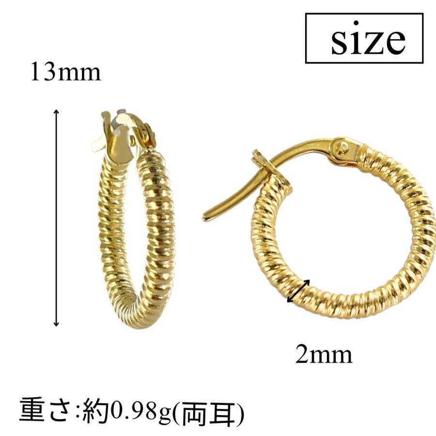 ウノアエレ　ピアス　ゴールド　18K　フープピアス　径30mm × 2mm UNOAERRE（ウノアエレ） ピアス レディース フープピアス K18 ゴールド