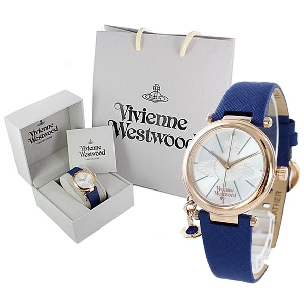 ボックスだけ 訳あり アウトレット 時計 ショッパー付き ヴィヴィアン ウエストウッド レディース オーブ チャーム付 VV006RSBL 腕時計 バレンタインデー