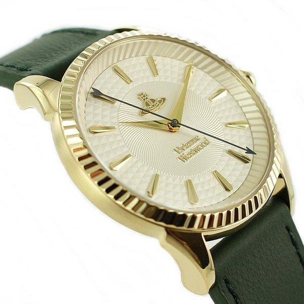 ヴィヴィアン ウエストウッド ペアウォッチ ボーイズペア 同サイズ お揃い ゴールド グリーン レザー 革ベルト ビビアン VV240GDGRVV240GDGR 腕時計｜primewatch｜02