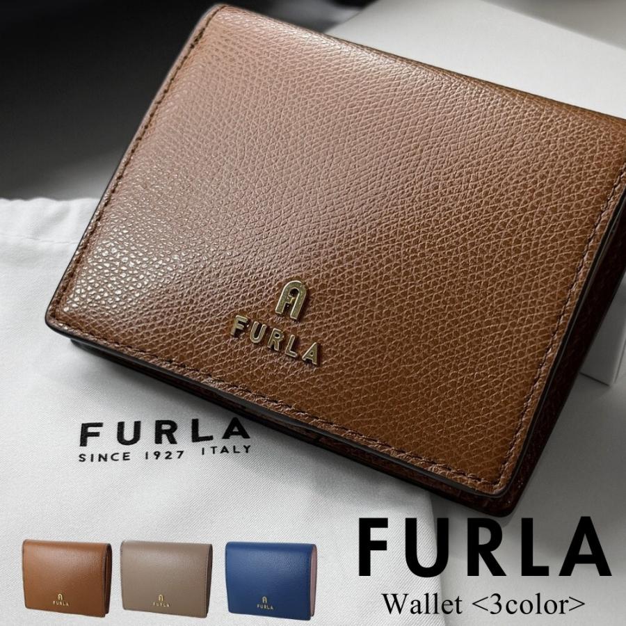未使用級！　FURLA フルラ　ブラウン 二つ折り財布　レザー　箱付き FURLA（フルラ） 財布 レディース 2つ折り 折財布 コンパクト