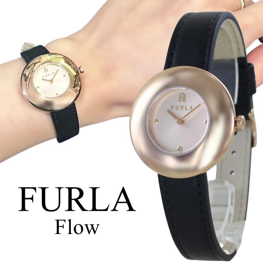 FURLA（フルラ） 腕時計 レディース ブラック レザーベルト 時計 爆買 