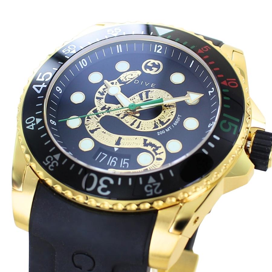 GUCCI（グッチ） 腕時計 メンズ ダイブ スネーク 蛇 ヘビ ラバー 45mm