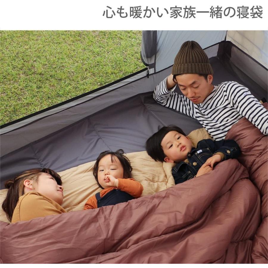 DOD 【送料無料】DOD わがやのシュラフ 40秒で片付け可能な4人