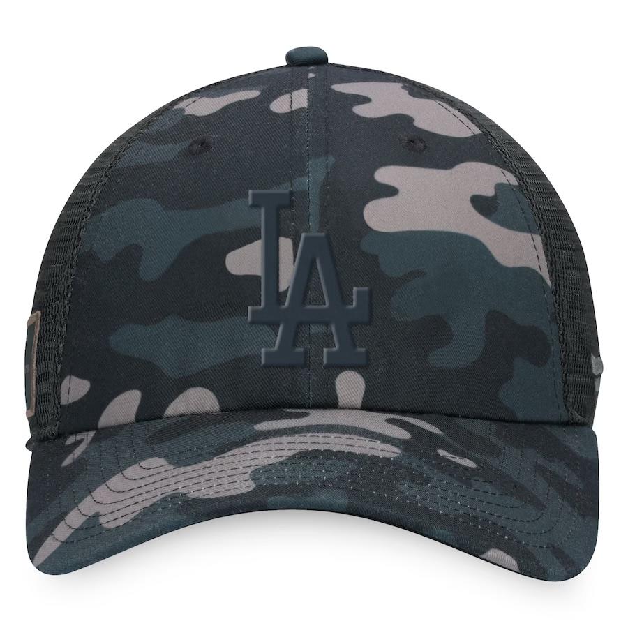 【正規品】ロサンゼルス ドジャース キャップ Fanatics Branded Black Camo Trucker Adjustable Hat 大谷翔平 帽子 迷彩柄 MLB 新品 公式 |  | 01