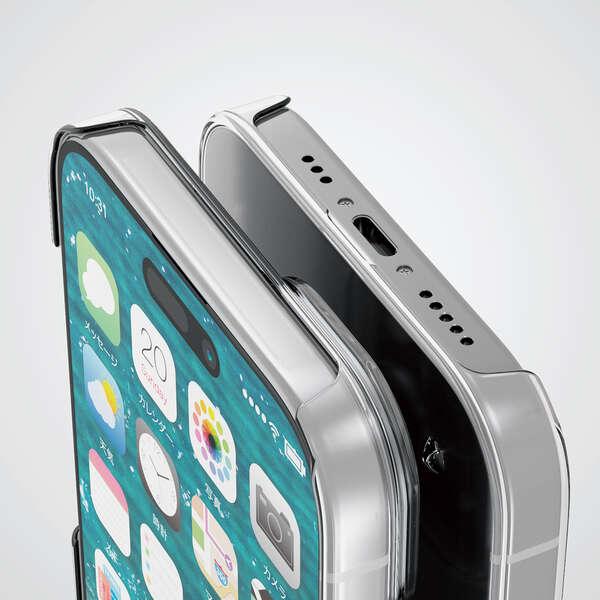 エレコム iPhone 15用 ハイブリッドケース『PM-A23APVCR』薄く、軽く、傷に強い！ ストラップホール付 クリア ELECOM 送料無料 | ELECOM | 01