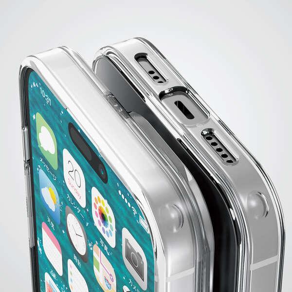 エレコム iPhone 15 Pro用 ハイブリッドケース リング付『PM-A23CHVCKRSV』3眼 クリア 6.1インチ ELECOM 送料無料 | ELECOM | 01