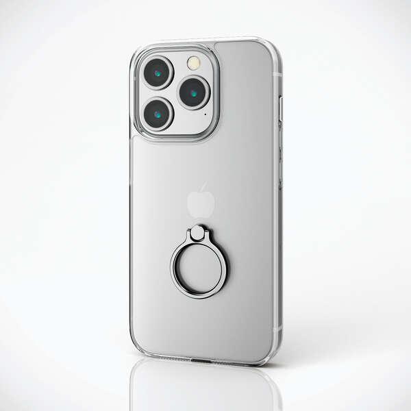 エレコム iPhone 15 Pro用 ハイブリッドケース リング付『PM-A23CHVCKRSV』3眼 クリア 6.1インチ ELECOM 送料無料 | ELECOM | 02