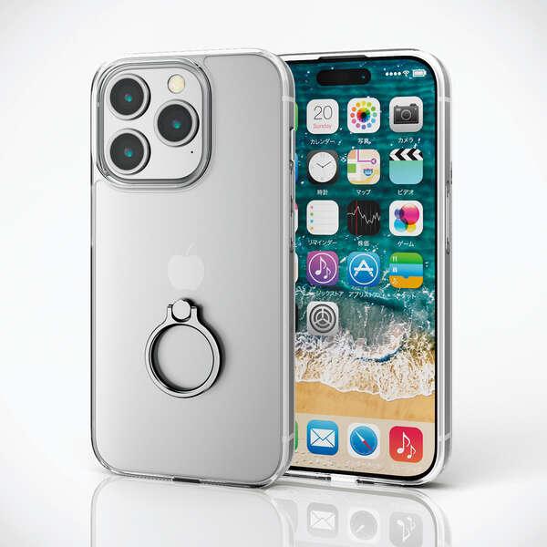 エレコム iPhone 15 Pro用 ハイブリッドケース リング付『PM-A23CHVCKRSV』3眼 クリア 6.1インチ ELECOM 送料無料 | ELECOM | 04