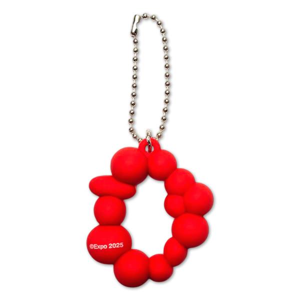 匿名配送 EXPO2025 ミャクミャク にっこり ボールチェーン マスコット EXPO2025 ラバー立体ボールチェーン ミャクミャク顔 [マスコット