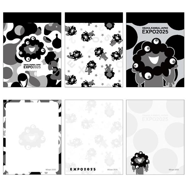 EXPO2025 ミャクミャク メモ帳3Pセット モノクロセット (サイズ：W70