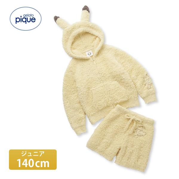 フリーサイズ ジェラピケポケモン ピカチュウパーカ&ショートパンツセット レディース】ジェラートピケ ピカチュウパーカ&ショートパンツセット