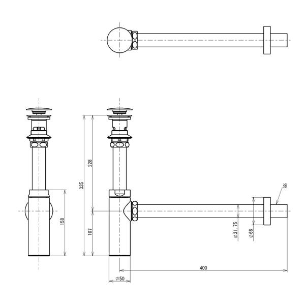 TOTO 壁排水金具 TLDP1101JA 32mm 壁排水 カバー付目皿 [旧品番：TLDP1101J] | TOTO | 01