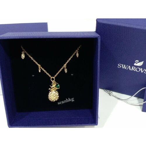 【お年玉セール特価】 ネックレス スワロフスキー Swarovski Lime Necklace Pineapple Crystal Authentic MIB 5368020, 三田川町 1c2e586f