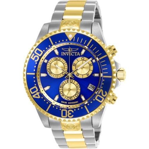 贅沢 腕時計 メンズ インヴィクタ インビクタ Invicta 26851 Pro Diver Men's 47mm Chronograph Two-Tone Steel Blue Dial Watch, Okawari 59e6089f