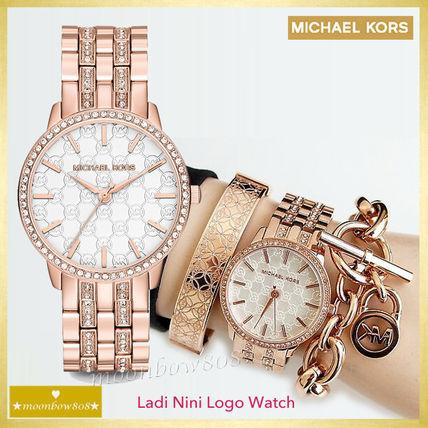 マイケルコース Michael Kors 腕時計 日本未入荷 レア おしゃれ Ladi Nini Logo Watch