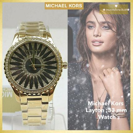 マイケルコース MICHAEL KORS 腕時計 海外限定 おしゃれ レア Layton 6892 パヴェクリスタル