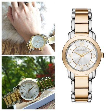 マイケルコース MICHAEL KORS 腕時計 海外限定 おしゃれ レアJaney Three-Hand Two-Tone Stainless Watch