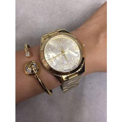 マイケルコース MICHAEL KORS 腕時計 海外限定 おしゃれ レア Slim Runway ゴールド