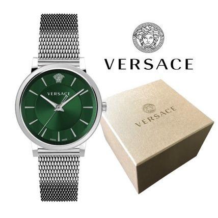ヴェルサーチ Versace 腕時計 レア 限定 おしゃれ V-サークルメンズ
