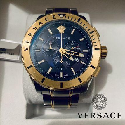 ヴェルサーチ Versace 腕時計 レア 限定 おしゃれ メデゥーサ クロノグラフ 48mm :YBU-20210620101816