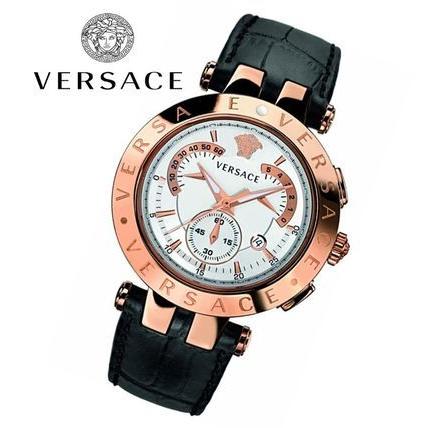 輝く高品質な Versace ヴェルサーチ 腕時計 ウォッチ クロノグラフ Vレース おしゃれ 限定 レア 腕時計