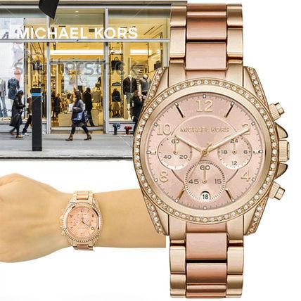 マイケルコース Michael Kors 腕時計 おしゃれ 限定 レア ピンクゴールド クロノグラフ MK6316