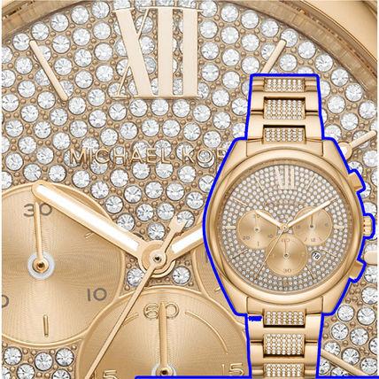 マイケルコース Michael Kors 腕時計 おしゃれ 限定 レア 特価 MK クロノグラフ Janelle Gold-Tone Pave Glitz mk7097