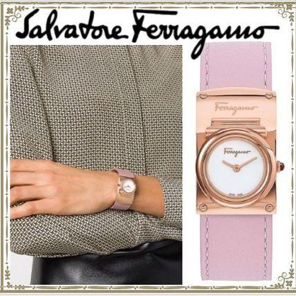 Salvatore Ferragamo サルヴァトーレ フェラガモ BOXYZ 腕時計 ローズゴールド ピンク革