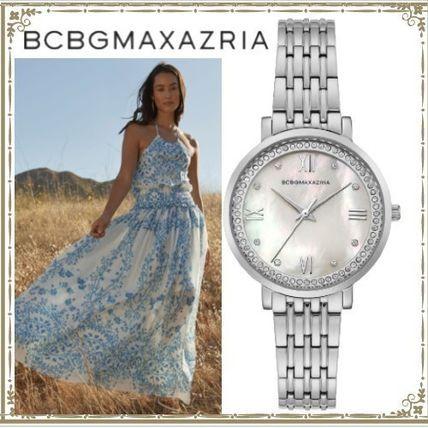 BCBGMAXAZRIA ビーシービージーマックスアズリア マザーオブパール腕時計 シルバーベルト