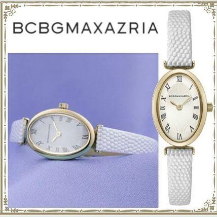 BCBGMAXAZRIA ビーシービージーマックスアズリア オーバル型 腕時計 レザーブレスレット 2