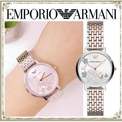 新品登場 EMPORIO ARMANI 腕時計 フラワーモチーフ エンポリオアルマーニ 腕時計