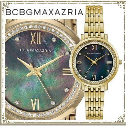BCBGMAXAZRIA ビーシービージーマックスアズリア マザーオブパール 腕時計 ゴールド