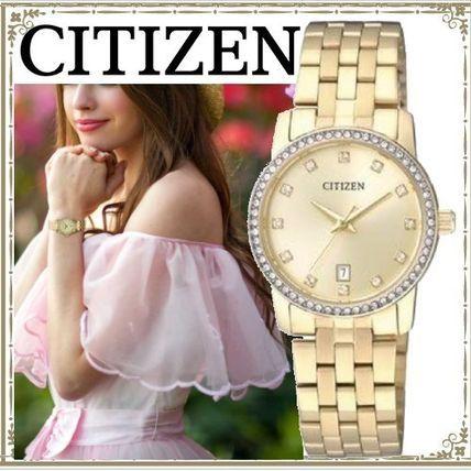 CITIZEN シチズン 逆輸入 スワロフスキー ゴールド