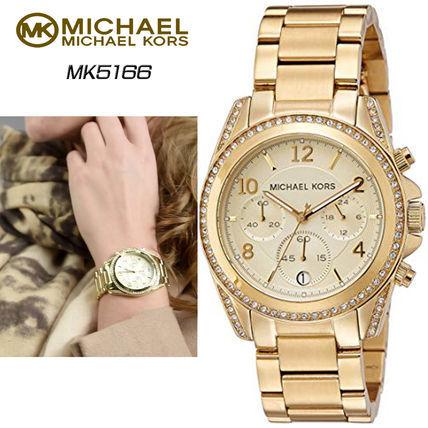MICHAELKORS マイケルコース Blairラウンドゴールド クロノグラフ Watch
