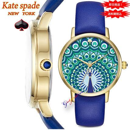 Kate Spade ケイトスペード 2月新作綺麗なクジャク/ ブルーのクリスタル付き