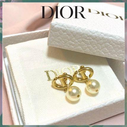 DIOR ディオール CD NAVY ピアス メタルレジン×パール : ybu 