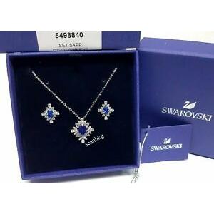 スワロフスキー Swarovski ネックレス おしゃれ 限定 レア Palace Set, Pendant/Earrings RHS BLUE/Clear Crystal MIB 5498840