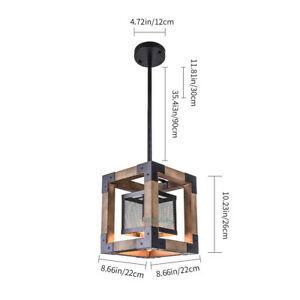 【公式ショップ】 おしゃれ シーリングライト 照明 Farmhouse Wood Cage Pendant Light Rustic Kitchen Island Cafe 1 Light Fixture