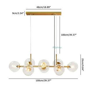 新登場 おしゃれ シーリングライト 照明 Modern 8-Lights Linear Bubble Chandelier Glass Ball Brass Ceiling Pendant Light