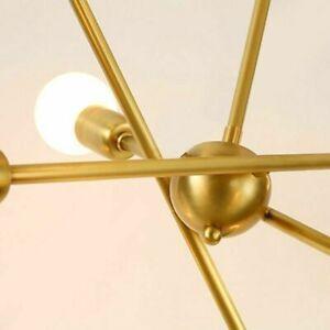 一番最安 おしゃれ シーリングライト 照明 Mid Century Modern 6 Lights Sputnik Chandelier Brass Pendant Lamp Ceiling Lights