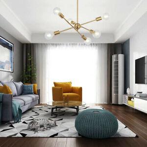 一番最安 おしゃれ シーリングライト 照明 Mid Century Modern 6 Lights Sputnik Chandelier Brass Pendant Lamp Ceiling Lights