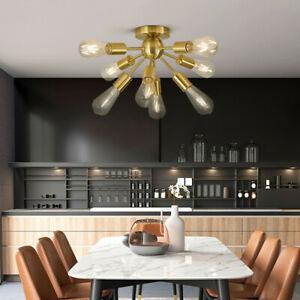おしゃれ シーリングライト 照明 Modern Sputnik Ceiling Light 8 Light Chandelier Brass Living Room Fixture Decor